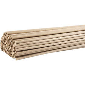 Houten Bloemstokken, L: 60 cm, D: 8 mm, Beuk - 10 st