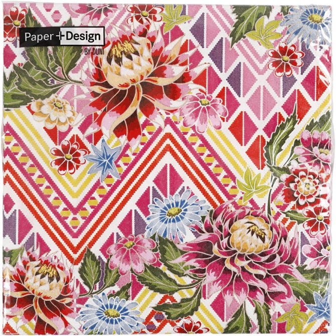 Tafelservetten Mexicaanse bloemen, 330x330mm - 20 st