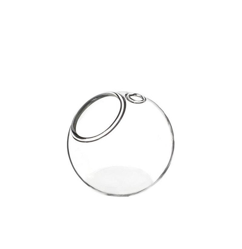 Glass ball flat bottom with hole Ø80 mm