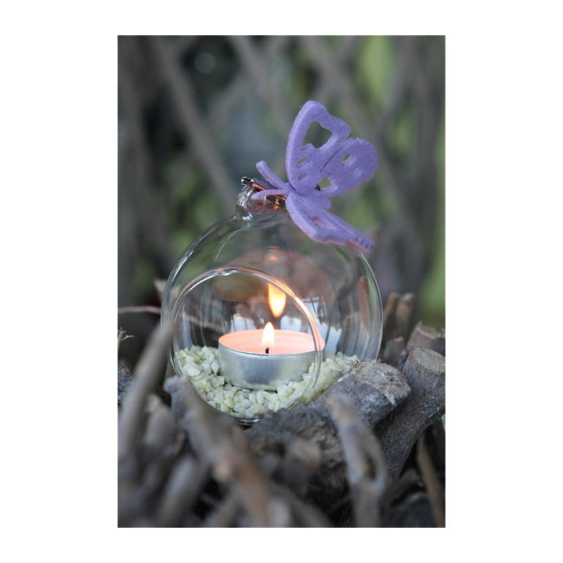 Glazen bol voor theelichtje Ø12cm x 12,5cm - 4 stuks