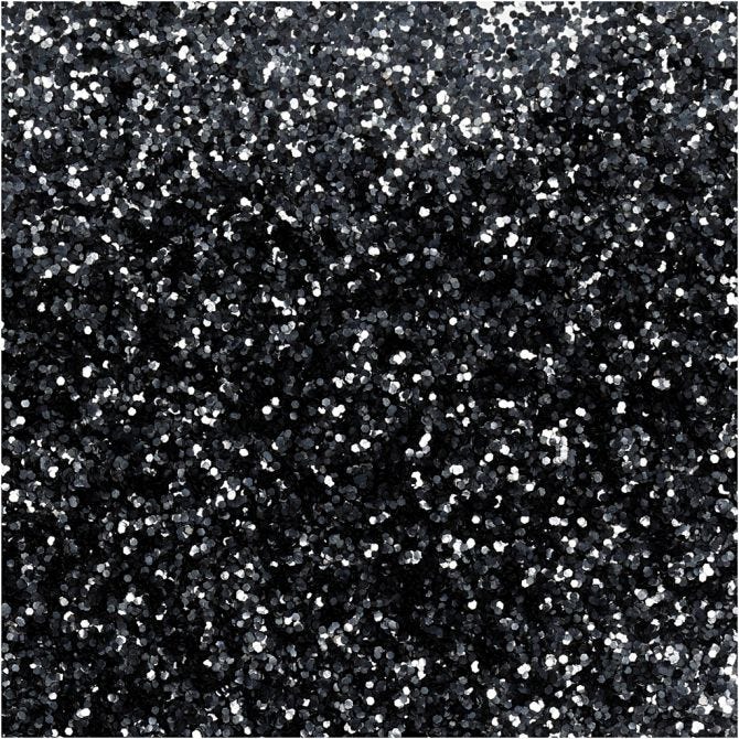 Bio Glitter, zwart, d: 0,4 mm, 10 gr - 1 Doosje