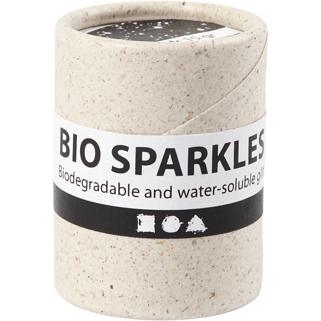 Bio Glitter, zwart, d: 0,4 mm, 10 gr - 1 Doosje