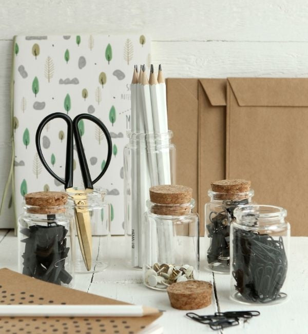 Voorraadcilinder met kurk Ø4,5cm 12,5cm hoog - 12 st