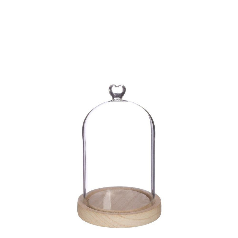 Stolp met houten basis Ø12 h.18,5 cm - 1 stuk