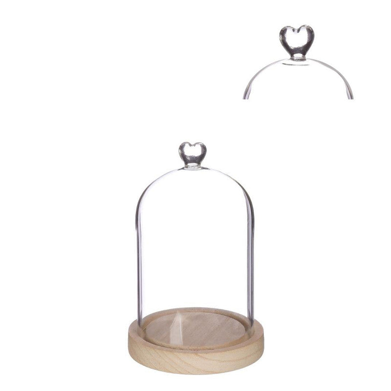 Stolp met houten basis Ø12 h.18,5 cm - 1 stuk