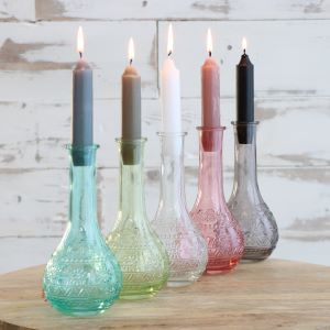 Bloemenvaasje Parijs Ø7,5cm en 16cm hoog Groen - 12 st