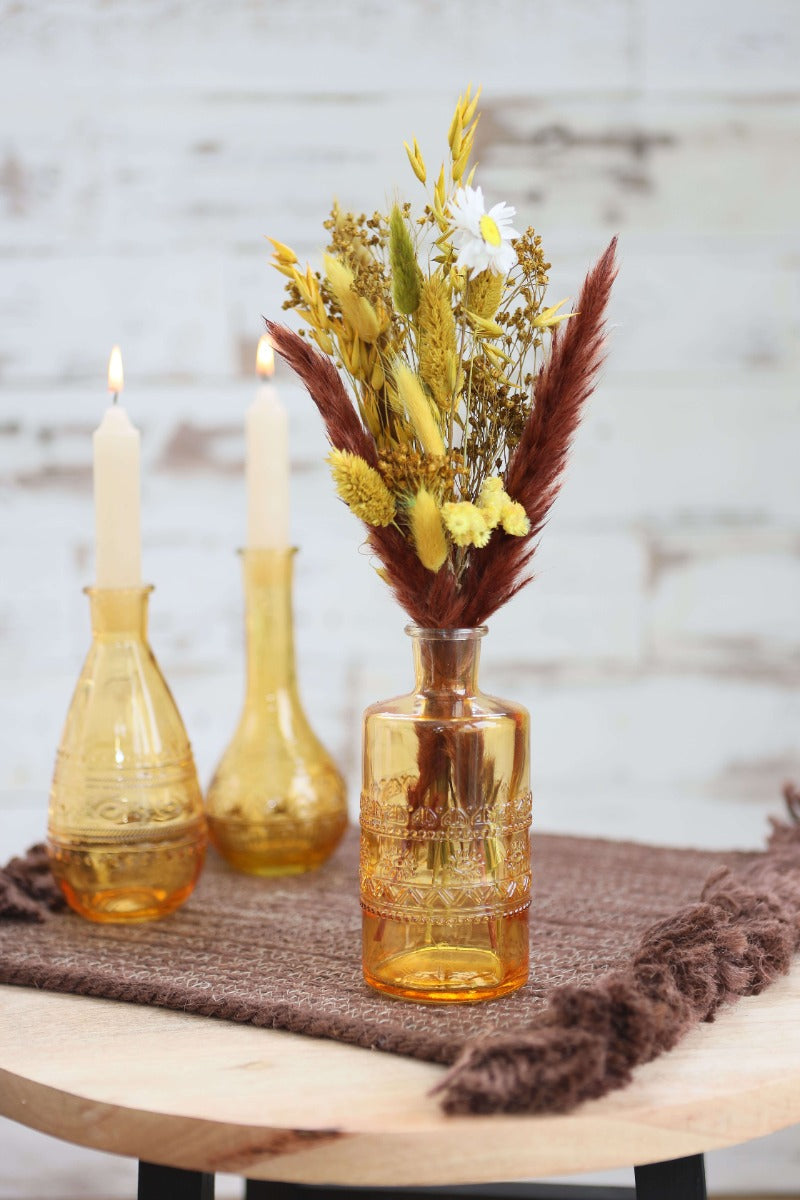 Bloemenvaasje Rome Ø7,5cm en 16cm hoog Oker - 12 st