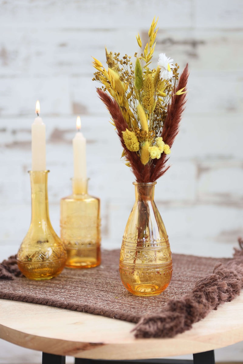 Bloemenvaasje Rome Ø7,5cm en 16cm hoog Oker - 12 st