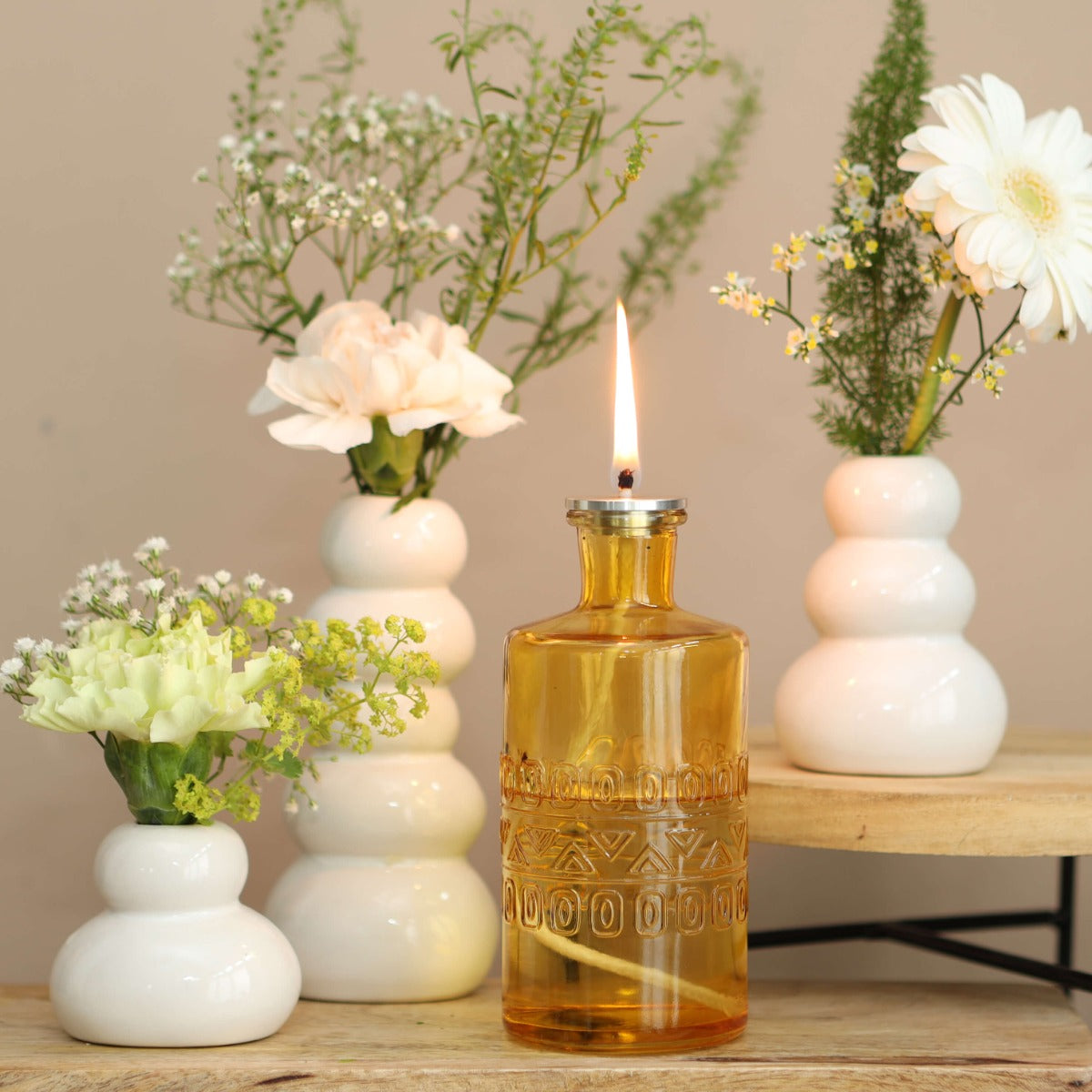 Bloemenvaasje Porto Ø7,5cm en 14,5cm hoog Oker - 12 st