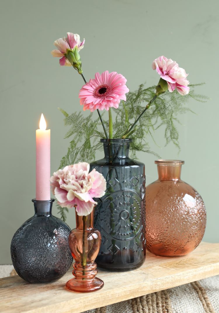 Vaas Venetië Amber H: 113 x Ø50 mm - 12 stuks