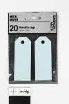 Manilla Labels licht blauw 30x80mm - 20 st
