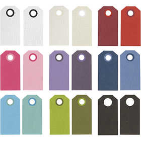 Manilla Labels div. kleuren 30x60mm - 30x20 st