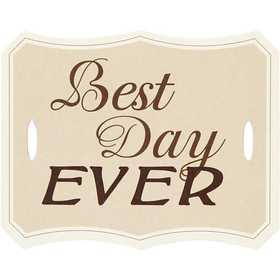 Cadeaulabel "Best Day Ever" 63x80mm - 20 st