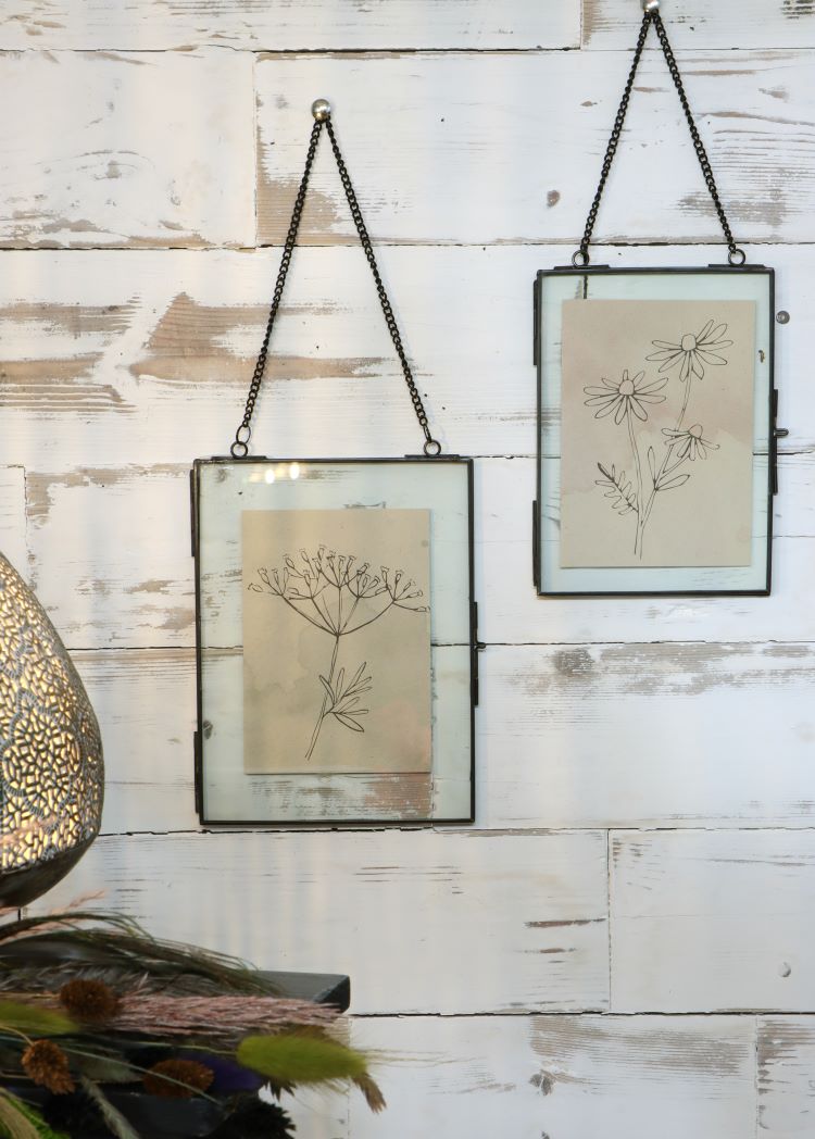 Metalen hanger voor droogbloemen etc. 15,5x20,5cm - 6 st