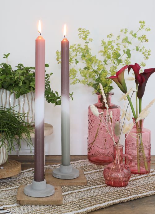 Bloemenvaasje Porto Ø7,5cm en 14,5cm hoog Roze - 12 st