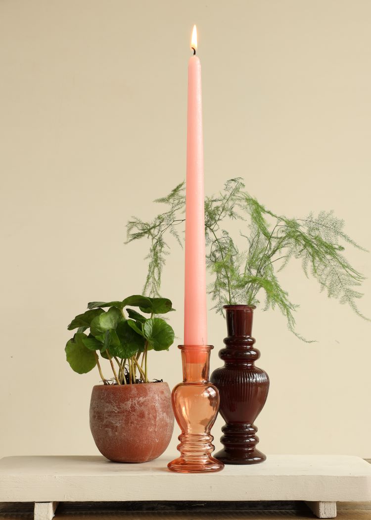 Aroma schaal light donker Rood Amber geur Ø90x80 mm - 6 stuks