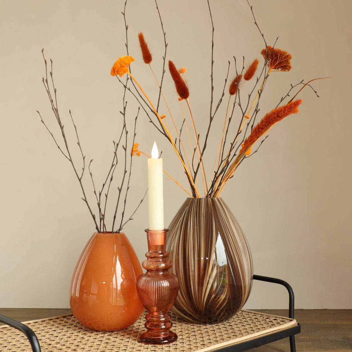 Vaas Venetië Amber H: 113 x Ø50 mm - 12 stuks