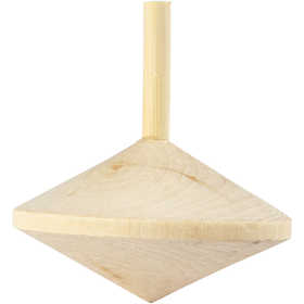 Spinning Top, H: 5 cm, 5,5 cm, poplar wood - 1 st