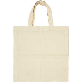 Tas van Katoen, licht Naturel, 27,5x30 cm, 135 g - 5 st