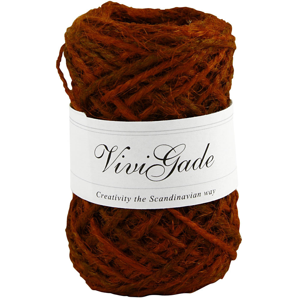Naturel Hennep, Rood, 1-2 mm, 30 m - 1 rol