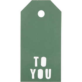 Manilla Labels TO YOU Groen 50x100mm - 15 st
