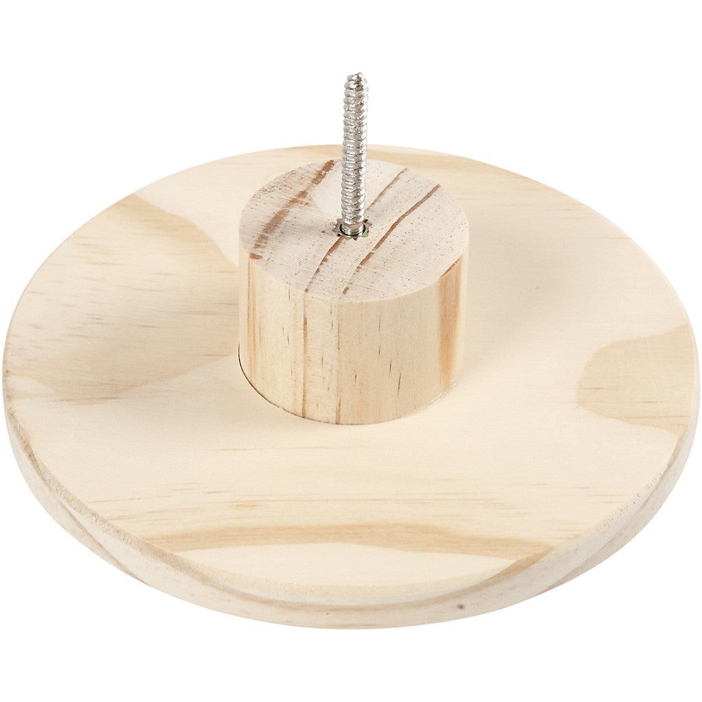 Kapstok, Rond, D: 4,5 cm, 15 cm, dennenhout - 1 st