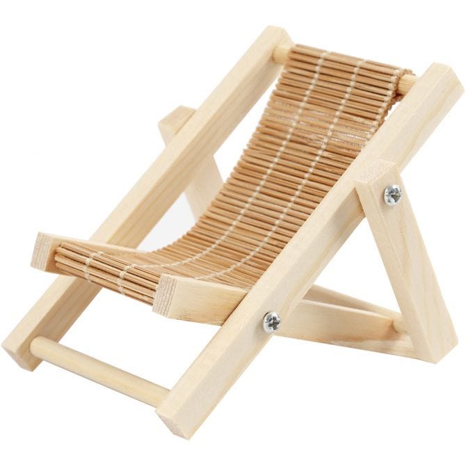 Strandstoel, L: 9,5 cm, B: 7,5 cm - 1 st