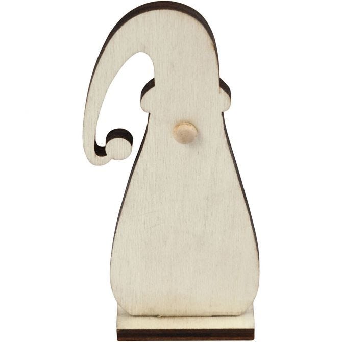 Kerstkabouter, H: 10 cm, diepte 1,5 cm, B: 4,5 cm, dikte 3 mm - 3 st