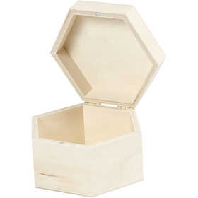 Houten Doos, 12x7 cm, 10,5x6,6 cm, Triplex - 1 st