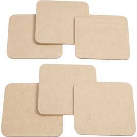 Onderzetters, 10x10 cm, mdf - 6 st