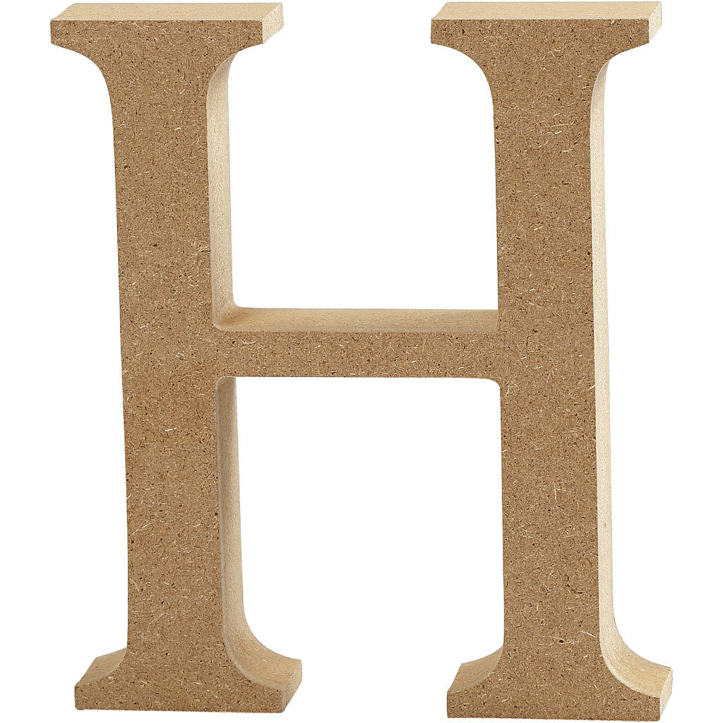 Letter, H, H: 8 cm, 1,5 cm, mdf - 1 st