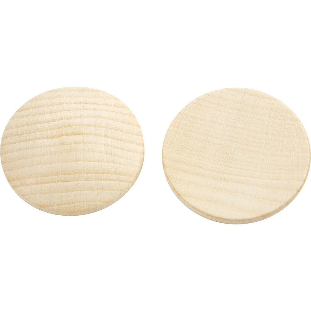 Houten Knopen, 40 mm - 100 st