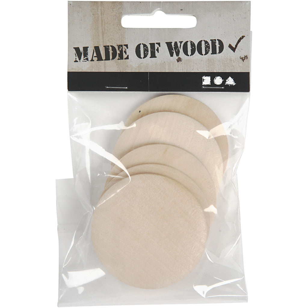 Houten Knopen, 50 mm - 5 st