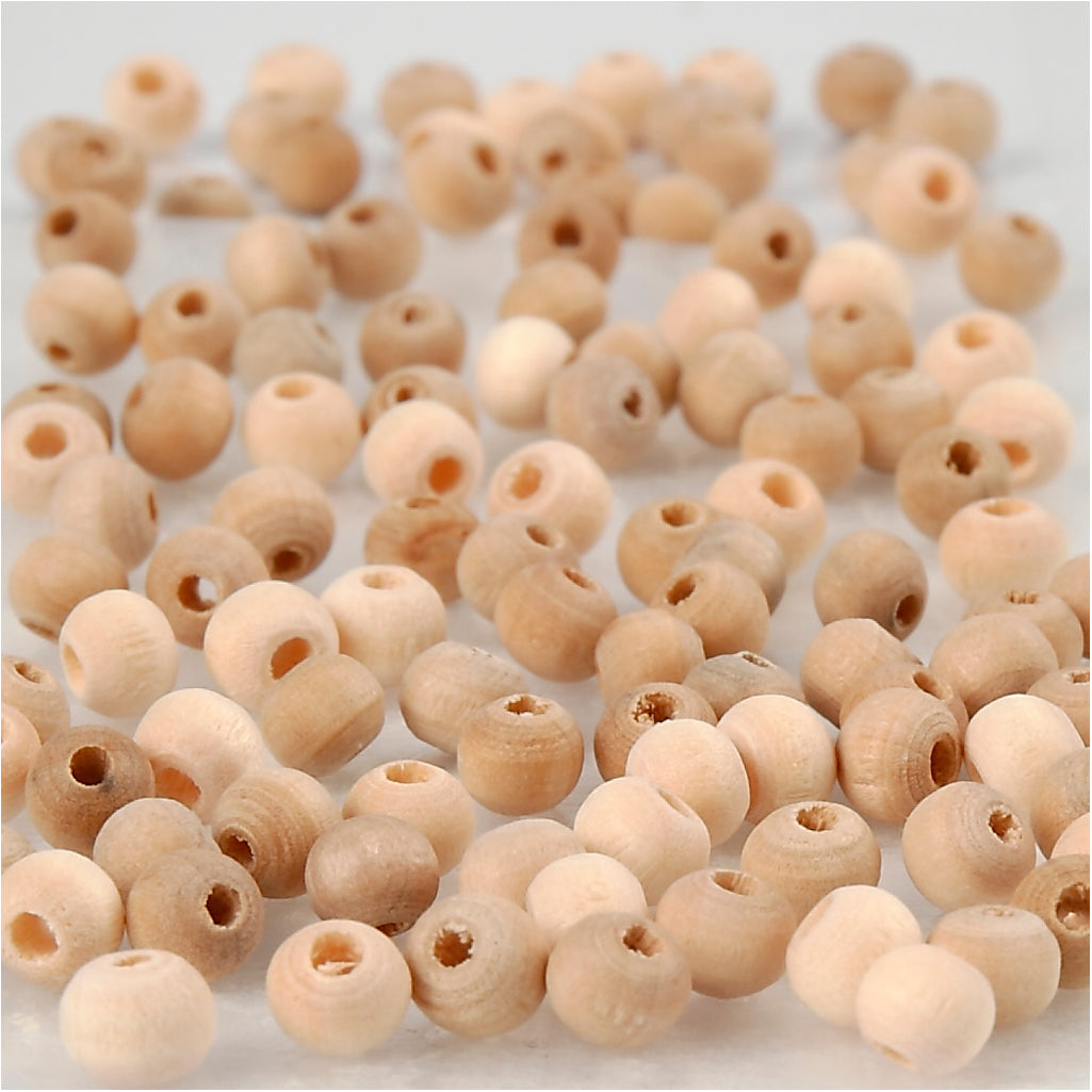 Wooden Beads, D: 5 mm, hole size 1.5 mm, china berry