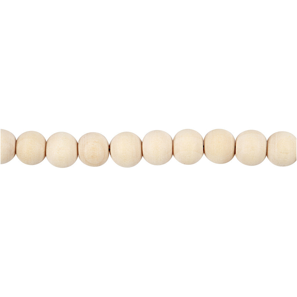 Houten kralen, 8 mm, 2 mm - 100 st