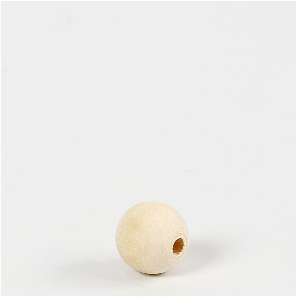 Houten kralen, 15 mm, 3 mm - 500 st