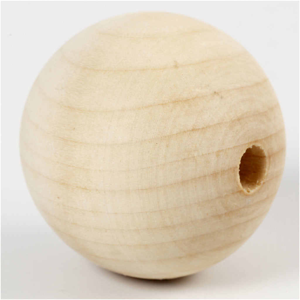 Houten kralen, 50 mm, 8 mm - 20 st