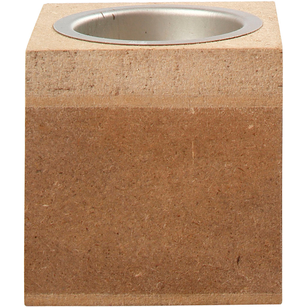 Theelichthouder 60x60x60 mm MDF - 1 st