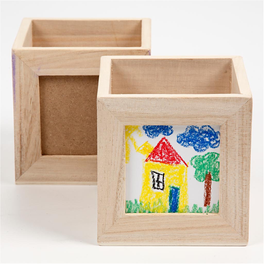 Pennenbakje van Keizerin boom, 100x100x100mm, binnenmaat 62x62mm - 1 st
