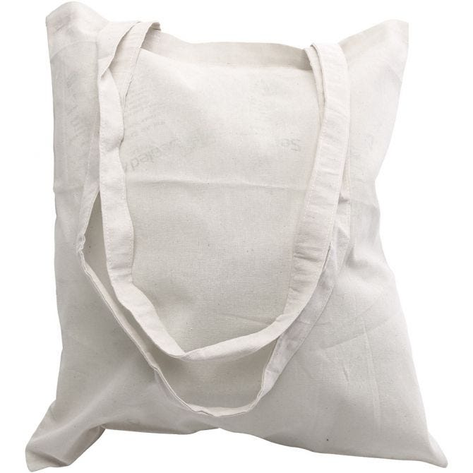 Tas met lang hengsel, naturel, 38x42 cm, 130 gr. - 20 st