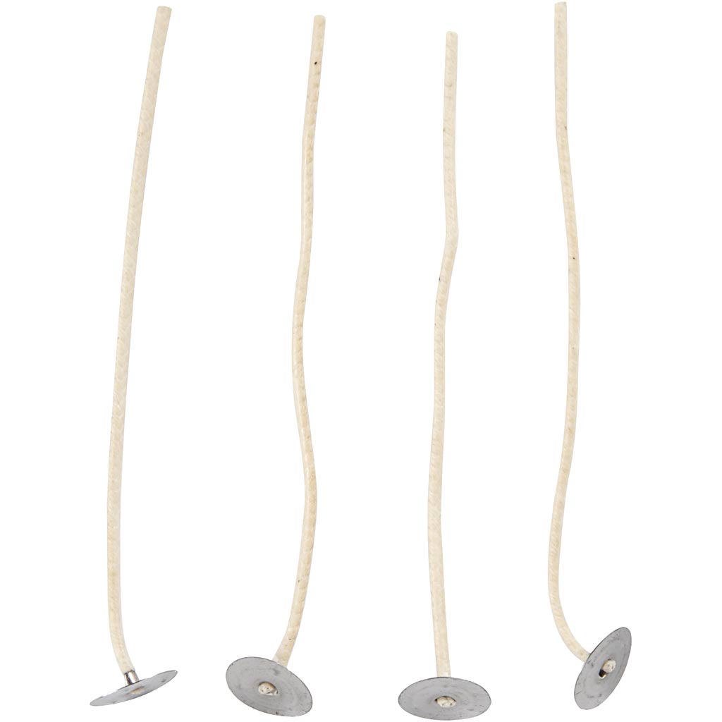 Gewaxt lont, L: 110 mm, dikte 2 mm - 10 st