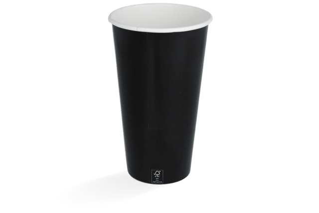 Milkshakebeker karton groot 560ml Ø90 mm 20oz zwart FSC®Mix - 500 stuks