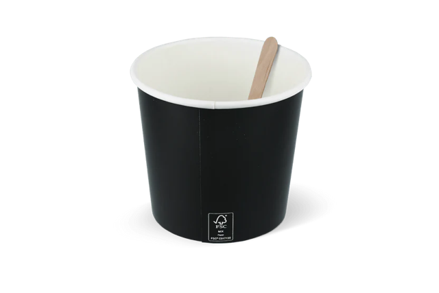 Ijsbeker karton 360ml Ø90 mm 12oz zwart FSC®Mix - 1.000 stuks