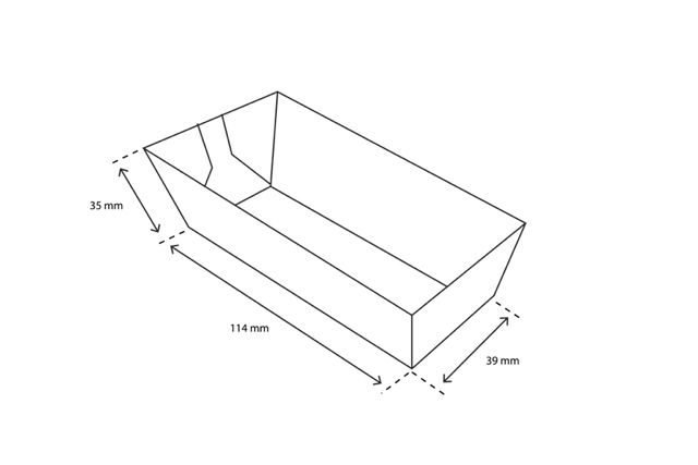Kroketbakjes A5 Kraft 39x35x114 mm FSC®Mix - 1.000 stuks