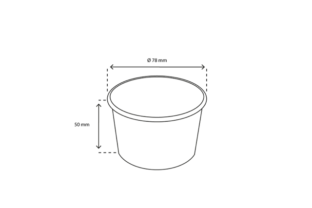 Ijsbeker karton 120ml Ø78 mm 4oz FSC®Mix zwart - 1.000 stuks