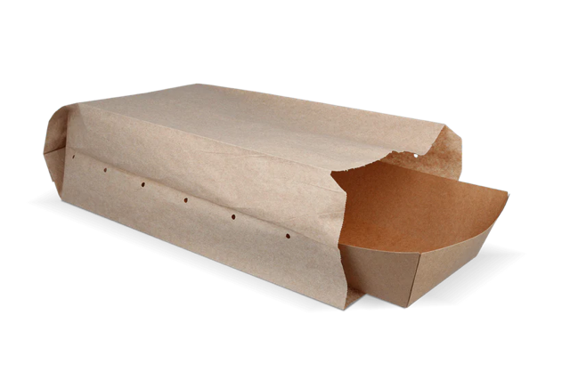 Snackzakken geperforeerd papier - 3 pond 160x100x360 mm kraft 50gr - 900 stuks