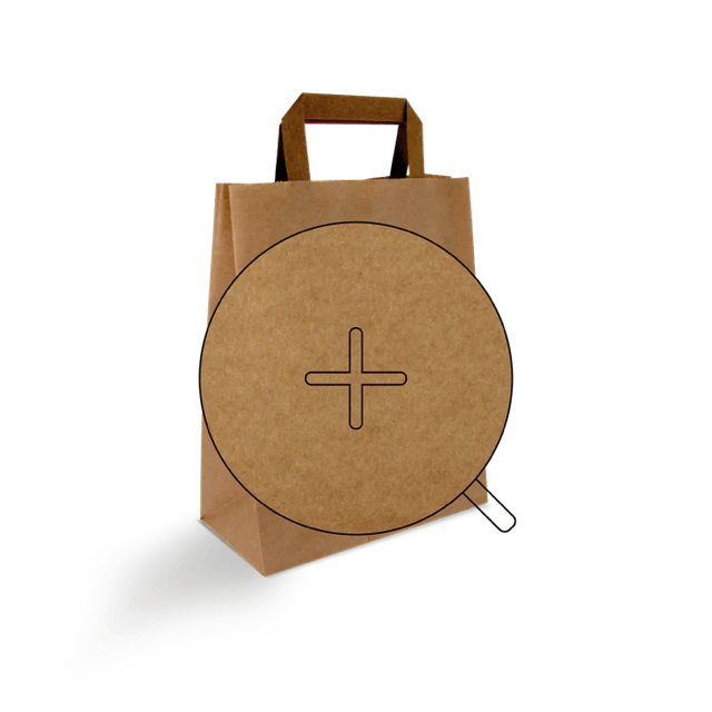 Draagtassen Papier 220x100x280 mm Bruin - 250 stuks