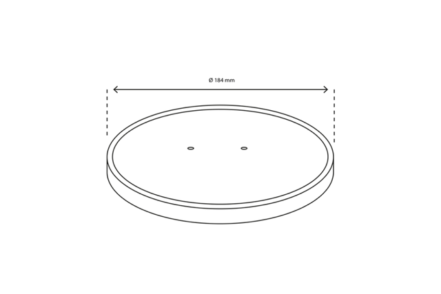 Deksel Salade Poke Bowl 900-1300ml Ø184 mm wit - 150 stuks
