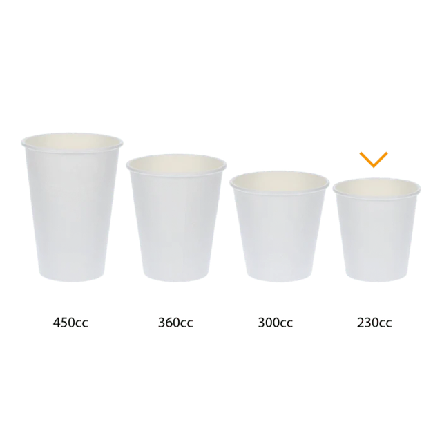 Koffiebeker karton 230cc 8oz Ø80 mm gestreept - 1.000 stuks