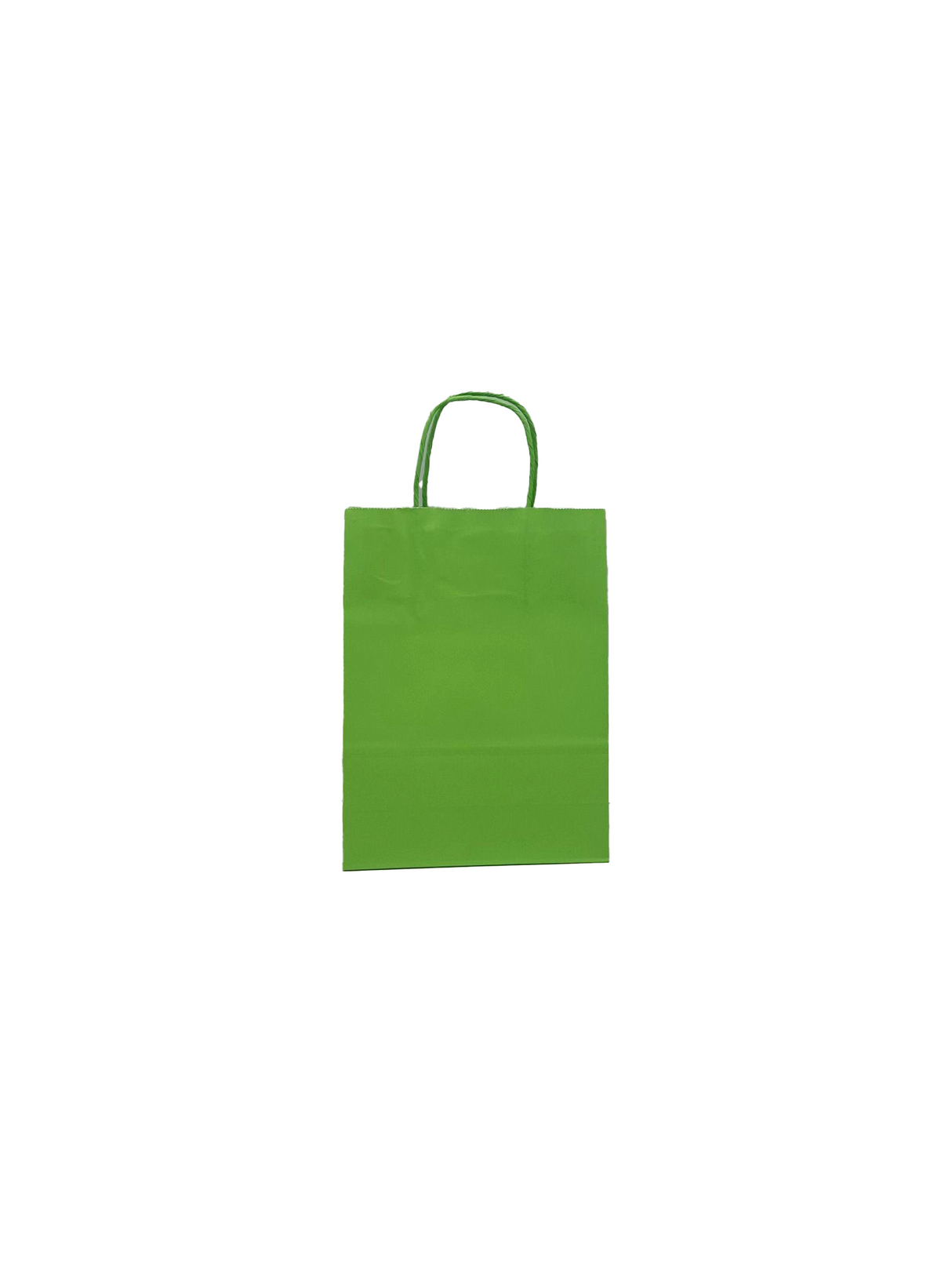 Papieren Draagtassen Groen 180+80x220mm - 50 st
